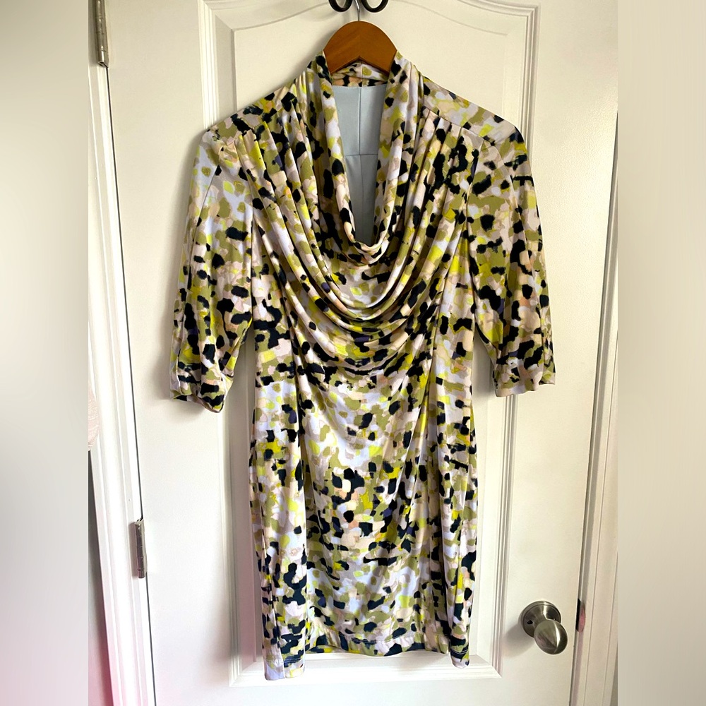 Cowl Neck Work Dress with sleeves